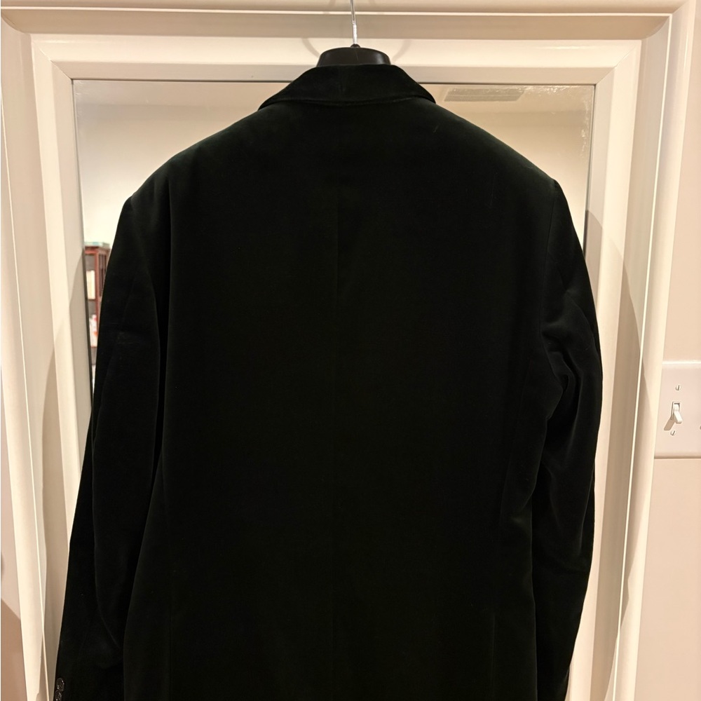 J Crew Men's Green Velvet Shawl Lapel Blazer 41R - Picture 2 of 3